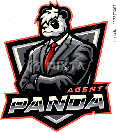 Agent panda esport mascot logo design 137273063