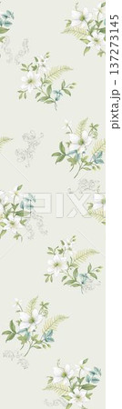 vintage style of tapestry flowers fabric pattern 137273145