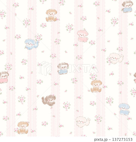 vintage style of tapestry flowers fabric pattern 137273153