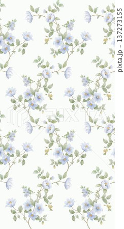 vintage style of tapestry flowers fabric pattern 137273155