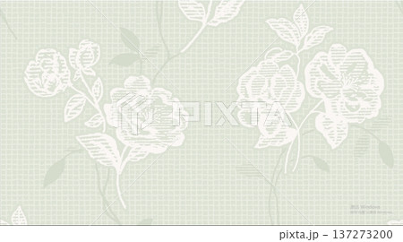 vintage style of tapestry flowers fabric pattern 137273200