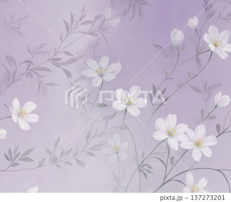 vintage style of tapestry flowers fabric pattern 137273201