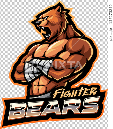 Fighter bears esport mascot logo design Fighter bears esport mascot logo design 137273239