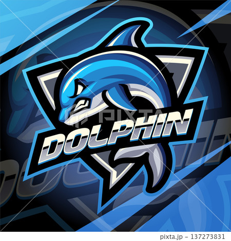 Dolphin esport mascot logo design Dolphin esport mascot logo design 137273831