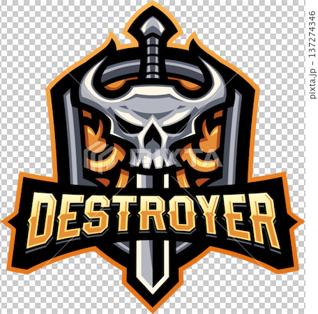Destroyer esport mascot logo design 137274346