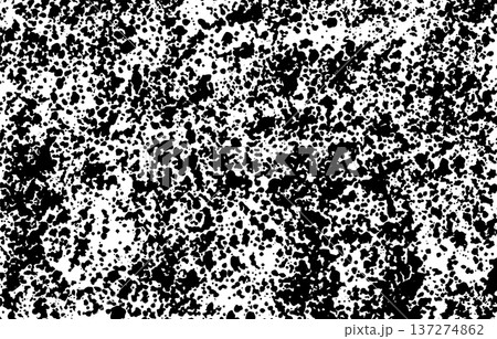モノクロのスプラッターペイント風テクスチャ背景 137274862