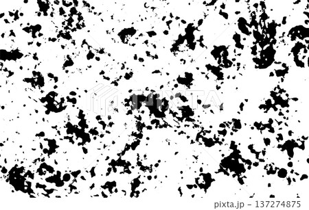 無機質な黒い飛沫の抽象テクスチャ 137274875