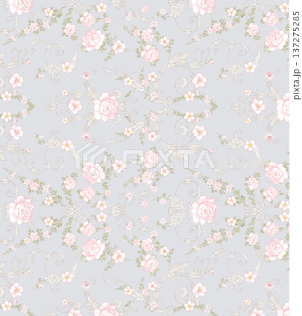 Delicate Pastel Floral Watercolor Wallpaper Patterns With Soft Romantic Blooms And Gentle Botanical Motifs 137275285