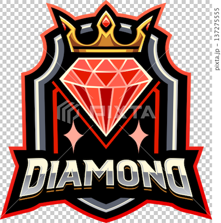Diamond esport mascot logo design 137275555