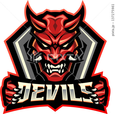 Devils head esport mascot logo design 137275981
