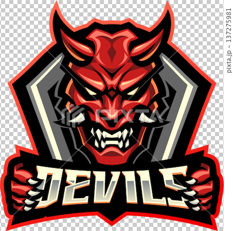 Devils head esport mascot logo design 137275981