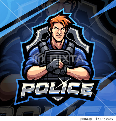 Police esport mascot logo design Police esport mascot logo design 137275985
