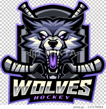 Wolves hockey esport mascot logo design Wolves hockey esport mascot logo design 137276064