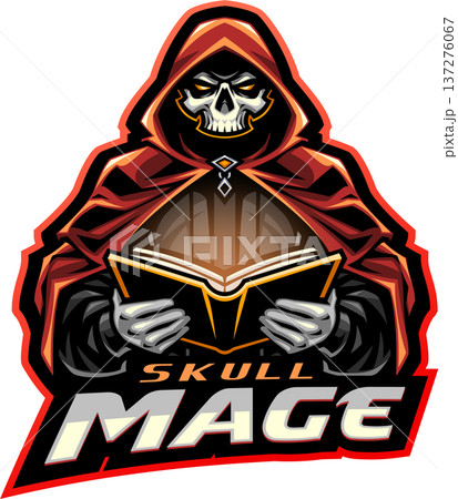 Skull mage esport mascot logo design 137276067
