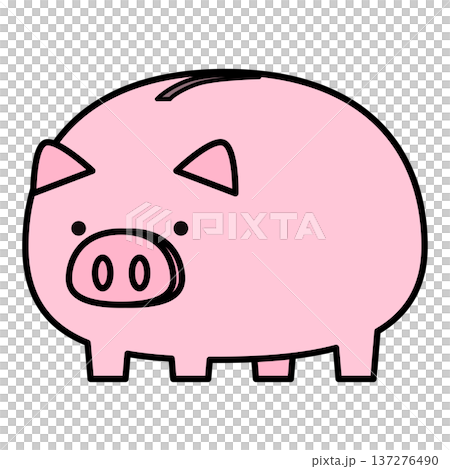 Illustration of porcine piggy bank Illustration of porcine piggy bank 137276490