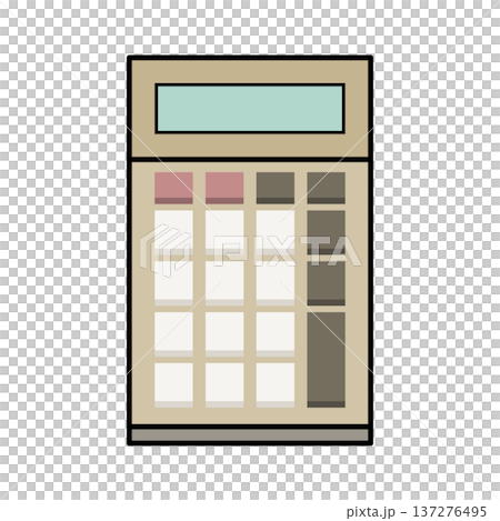 簡潔可愛的計算器插圖 簡潔可愛的計算器插圖 137276495