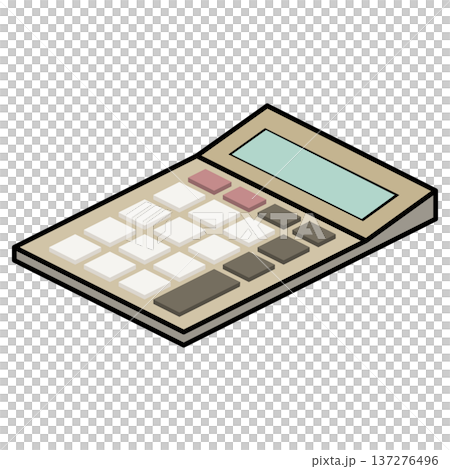 簡潔可愛的計算器插圖 簡潔可愛的計算器插圖 137276496