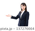 案内する笑顔のビジネスウーマン 137276664