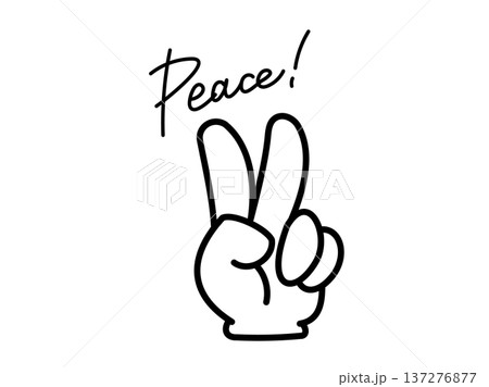 ハンドアイコン_ピース 137276877