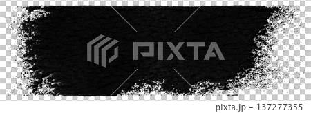 手書きのブラシストローク、透明背景に描いたキリヌキ素材 137277355