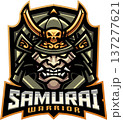 Samurai warrior esport mascot logo design 137277621