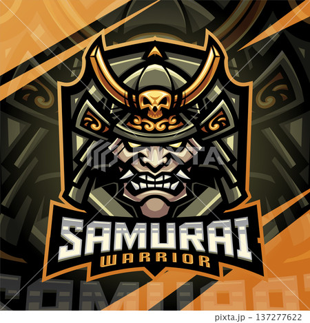 Samurai warrior esport mascot logo design 137277622