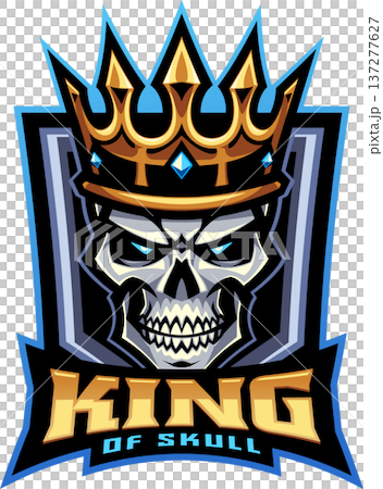 King of skull esport mascot logo design 137277627