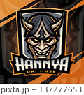 Hannya oni mask esport mascot logo 137277653
