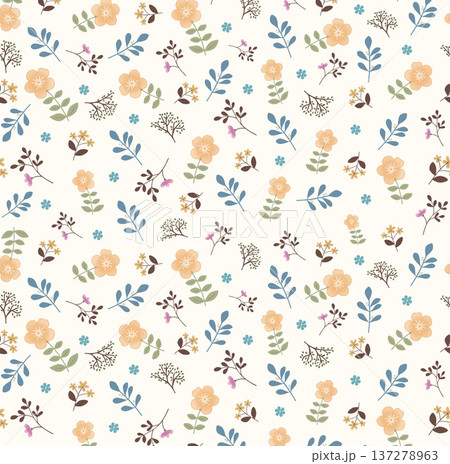 seamless pattern with flowers 137278963
