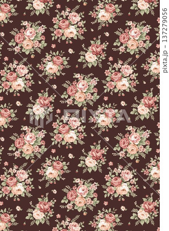 abstract floral pattern on black background abstract floral pattern on black background 137279056