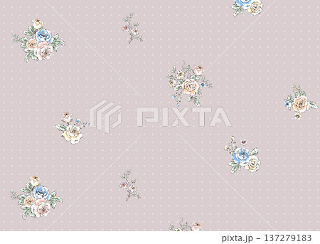 Delicate Pastel Floral Watercolor Wallpaper Patterns With Soft Romantic Blooms And Gentle Botanical Motifs 137279183