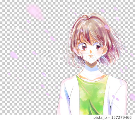 女性 強気 バストアップ 桜吹雪 女性 強気 バストアップ 桜吹雪 137279466