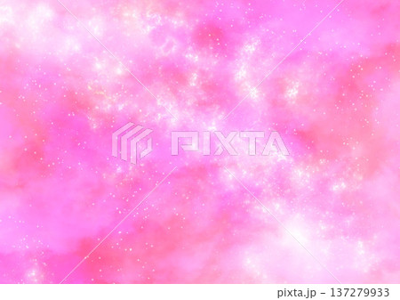 ピンクのキラキラした美しい宇宙空間 137279933