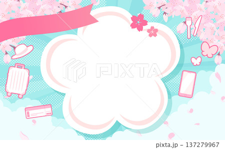 春旅セールの花形テンプレート2_横 137279967