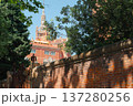 Summer of Sant Pau Hospital street in Barcelona, Spain 137280256