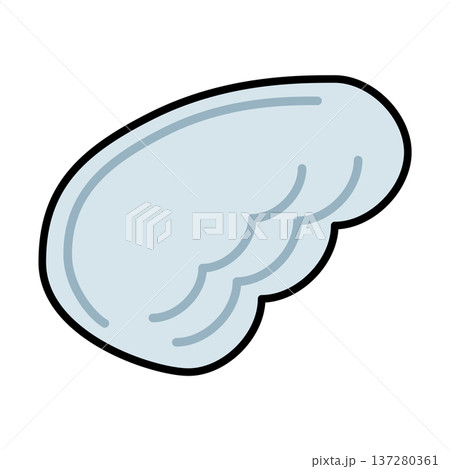 シンプルでかわいい羽・翼のイラスト 137280361