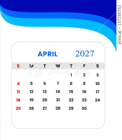 April 2027 calendar 137280782