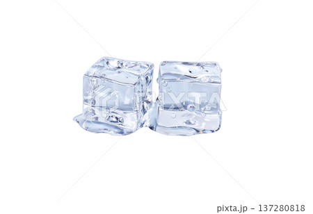 氷 イラスト リアル キューブ 137280818