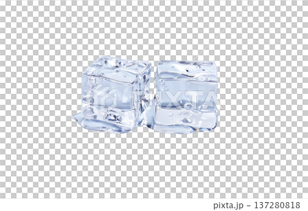 氷 イラスト リアル キューブ 137280818
