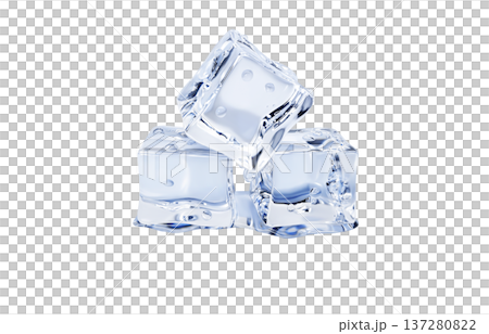 Ice illustration realistic cube 137280822