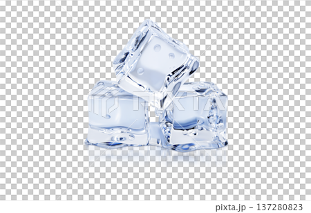 氷 イラスト リアル キューブ 137280823