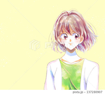 女性　強気　バストアップ 137280907