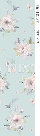 Delicate Pastel Floral Watercolor Vertical Designs With Soft Romantic Blooms And Gentle Botanical Motifs Delicate Pastel Floral Watercolor Vertical Designs With Soft Romantic Blooms And Gentle Botanical Motifs 137281293
