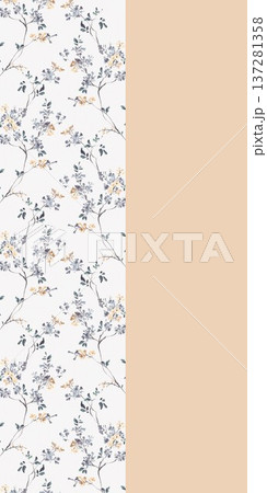 Delicate Pastel Floral Watercolor Vertical Designs With Soft Romantic Blooms And Gentle Botanical Motifs 137281358
