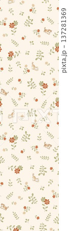 Delicate Pastel Floral Watercolor Vertical Designs With Soft Romantic Blooms And Gentle Botanical Motifs 137281369