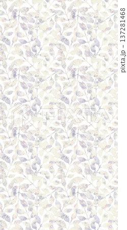 Delicate Pastel Floral Watercolor Vertical Designs With Soft Romantic Blooms And Gentle Botanical Motifs 137281468