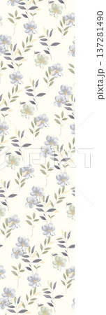 Delicate Pastel Floral Watercolor Vertical Designs With Soft Romantic Blooms And Gentle Botanical Motifs 137281490
