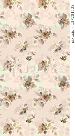 Delicate Pastel Floral Watercolor Vertical Designs With Soft Romantic Blooms And Gentle Botanical Motifs 137281535