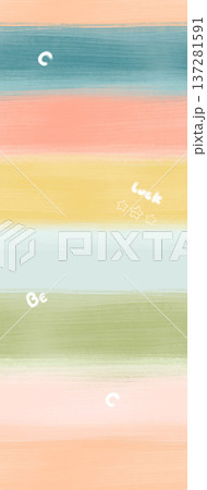 Delicate Pastel Floral Watercolor Vertical Designs With Soft Romantic Blooms And Gentle Botanical Motifs 137281591