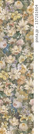Delicate Pastel Floral Watercolor Vertical Designs With Soft Romantic Blooms And Gentle Botanical Motifs Delicate Pastel Floral Watercolor Vertical Designs With Soft Romantic Blooms And Gentle Botanical Motifs 137281604